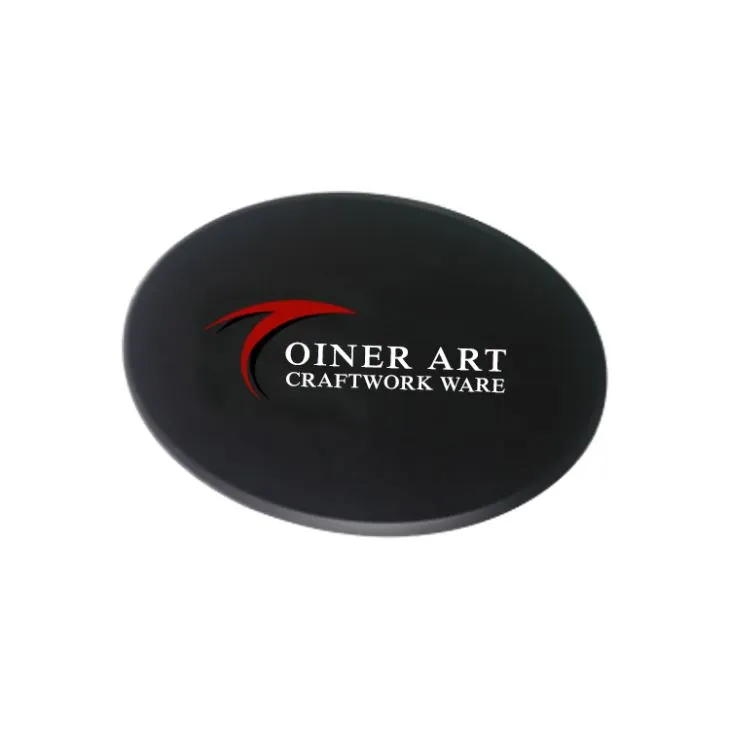 Black Oval LOGO Plaque With Triangle Support